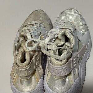 Nike Cream and White Athletic Shoes